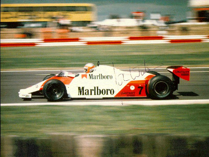 John Watson Practice for the 1981 Britsh GP Silverstone (Copse and Maggots)